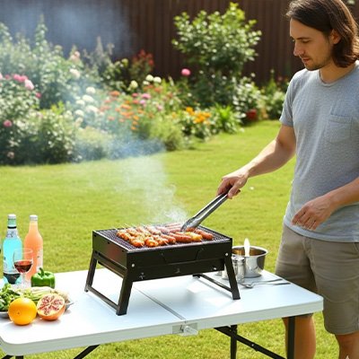 Barbecue-charbon-acier-robuste 