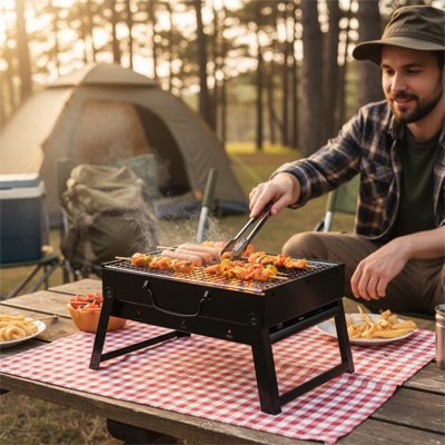 Barbecue-portable-pied-dépliant-robuste 