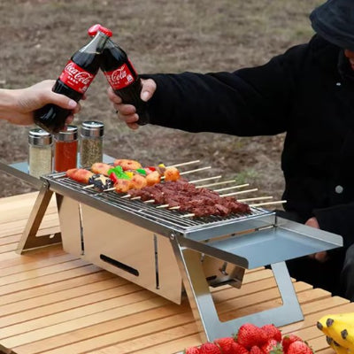 Barbecue-portable-plateaux-latéraux