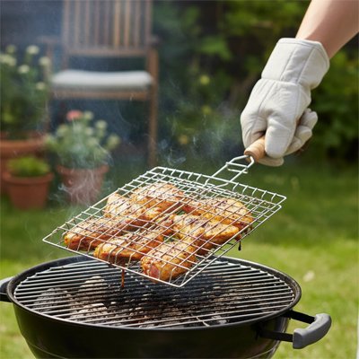 Grille-barbecue-acier-chromée 