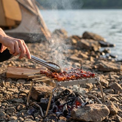 Grille-barbecue​-pied-tubulaire
