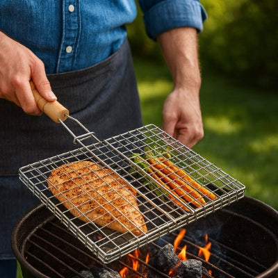 Grille-pour-barbecue-grillagée-fine
