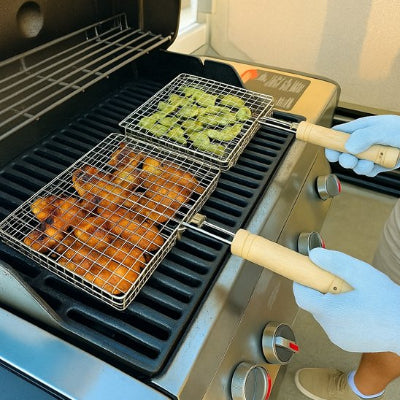 Grille-pour-barbecue-poigné-en-bois 