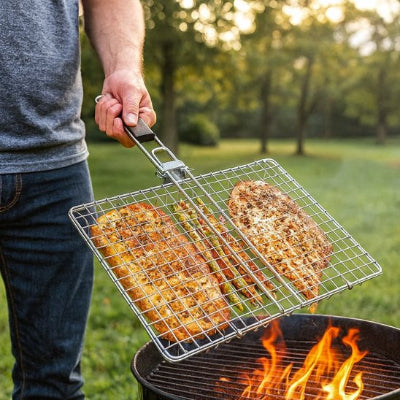 Grille-pour-barbecue-surface-chromée 