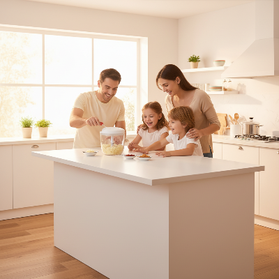 hachoir-oignons-famille-cuisinant-avec-le-hachoir