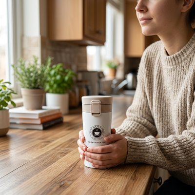 Mug isotherme blanc