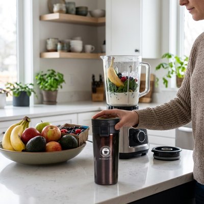 Mug isotherme marron