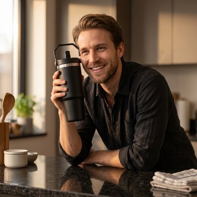 Mug isotherme noir